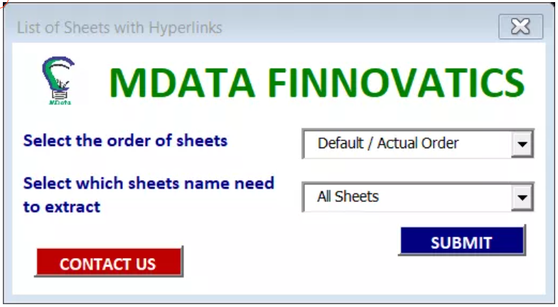 Automatically creating hyperlink on each excel sheet without VBA