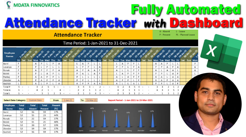Attendance Tracker in Excel YouTube video thumbnail