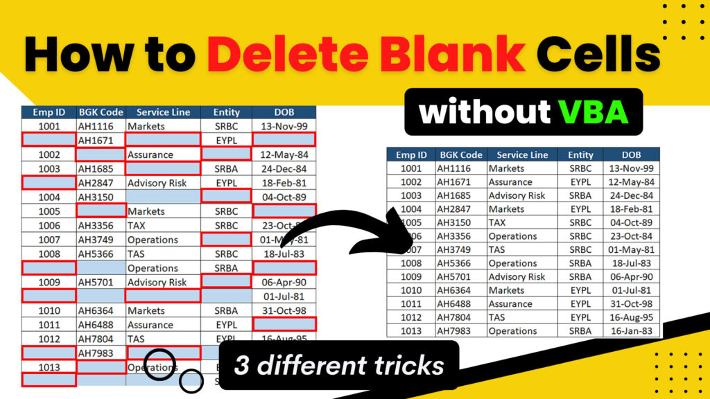 How to delete blank rows in excel | how to remove blank rows in excel