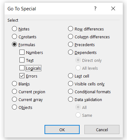 Formulas in Excel