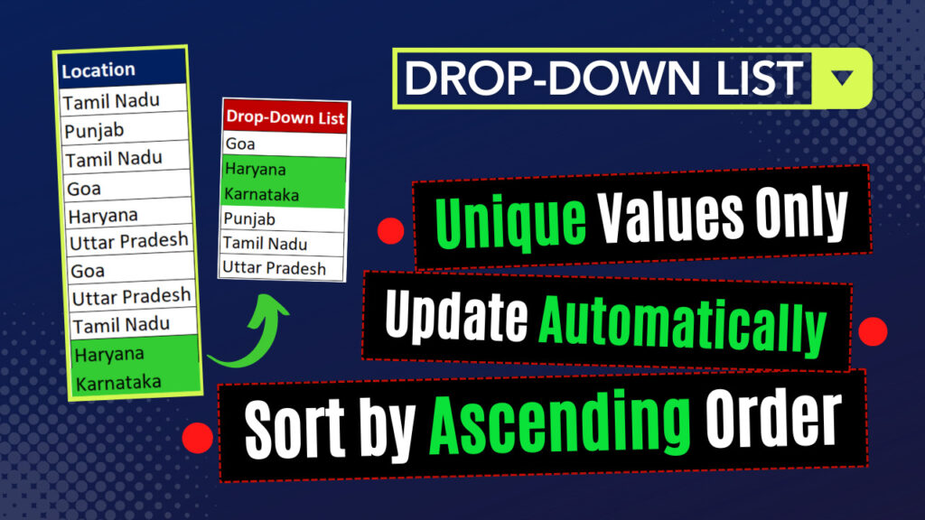 Create Drop-down list of unique values